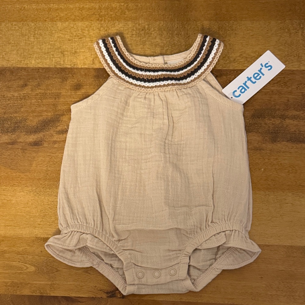 neutral baby romper